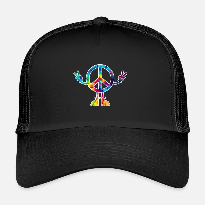 Peacezeichen Friedenszeichen tie dye Casquette trucker 
