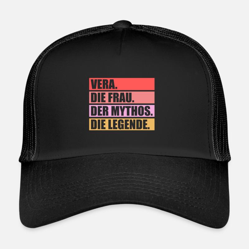 Vera - Trucker Cap - Schwarz/Schwarz