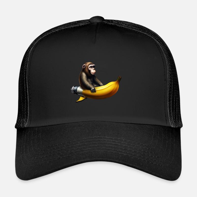 Rocket Banana Monkey Astronaut Trucker Cap