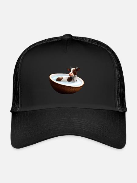 Vache à la noix de - Casquette trucker  - noir/noir - Devant