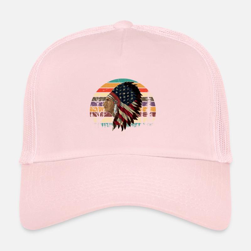 July 4th Retro Native American Trucker Cap