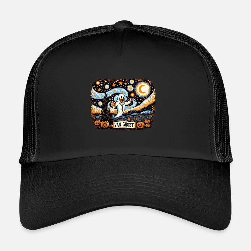 Van Ghost Art Professeur d’Halloween Casquette trucker 