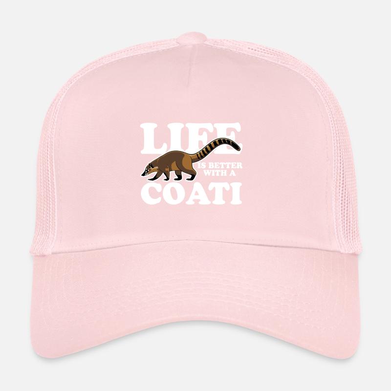 Life is better with a coati - cute coati Trucker Cap