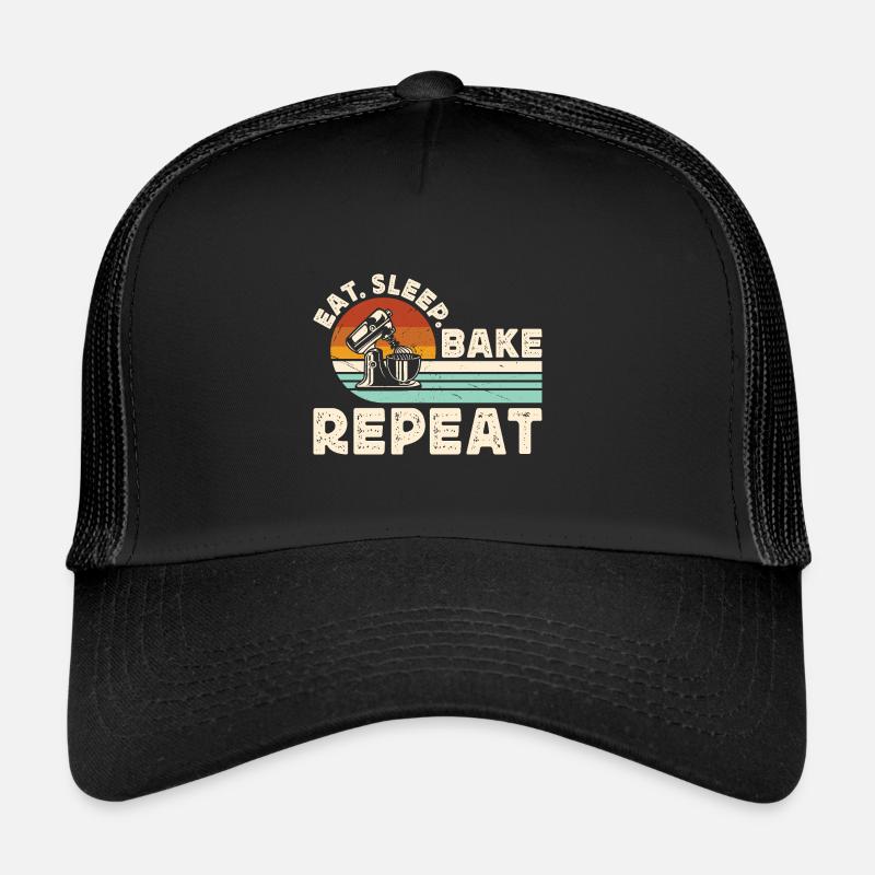 Backen Bäcker Bäckerei - Trucker Cap - Schwarz/Schwarz