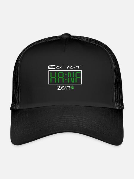 Hanf Zeit - Trucker Cap - Schwarz/Schwarz