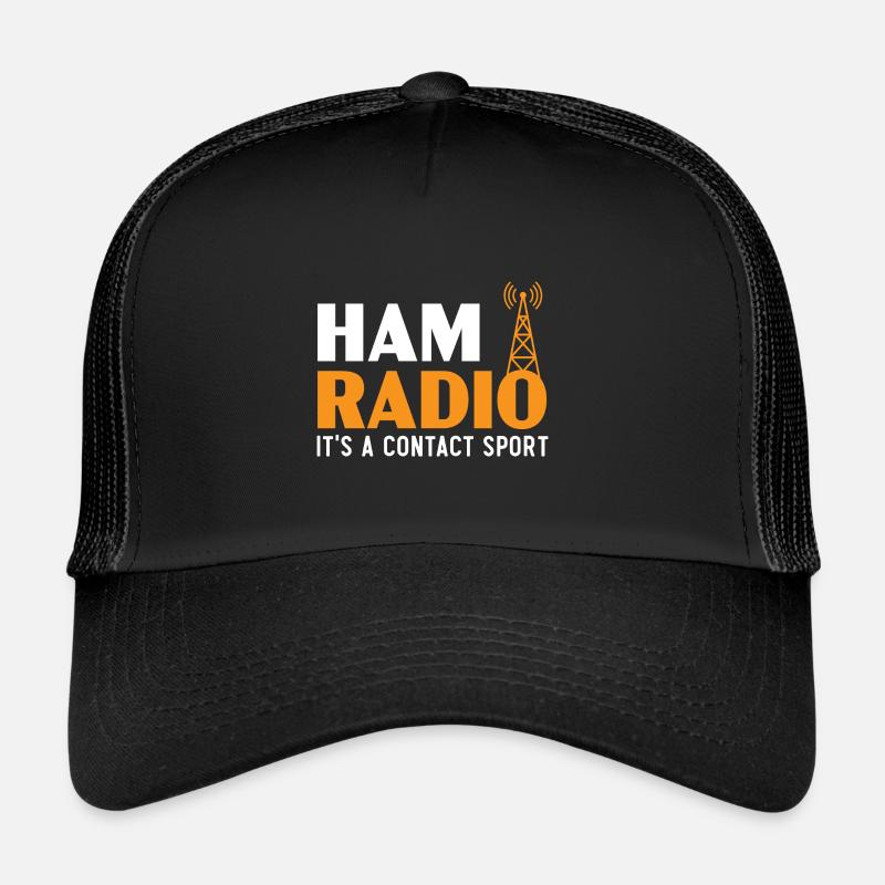 Ham Radio Es ist ein Kontaktsport Operator Ham Rad - Trucker Cap - Schwarz/Schwarz