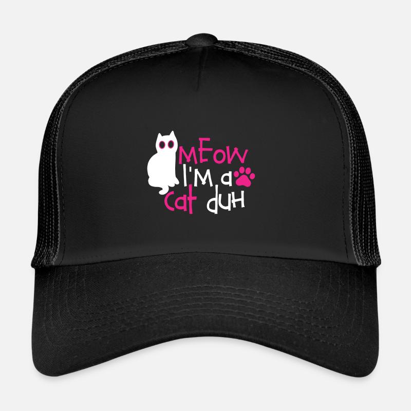 Mädchen Kostüm Halloween Katze Miau Ich bin eine Katze Duh Trucker Cap