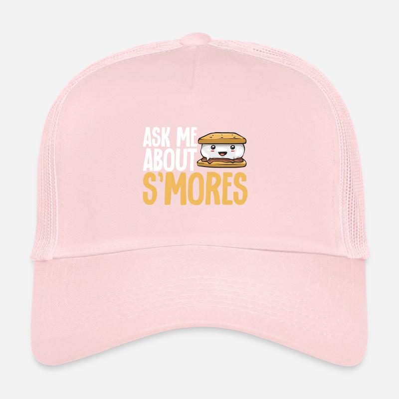 S'more Campfire Marshmallow Camping Casquette trucker 
