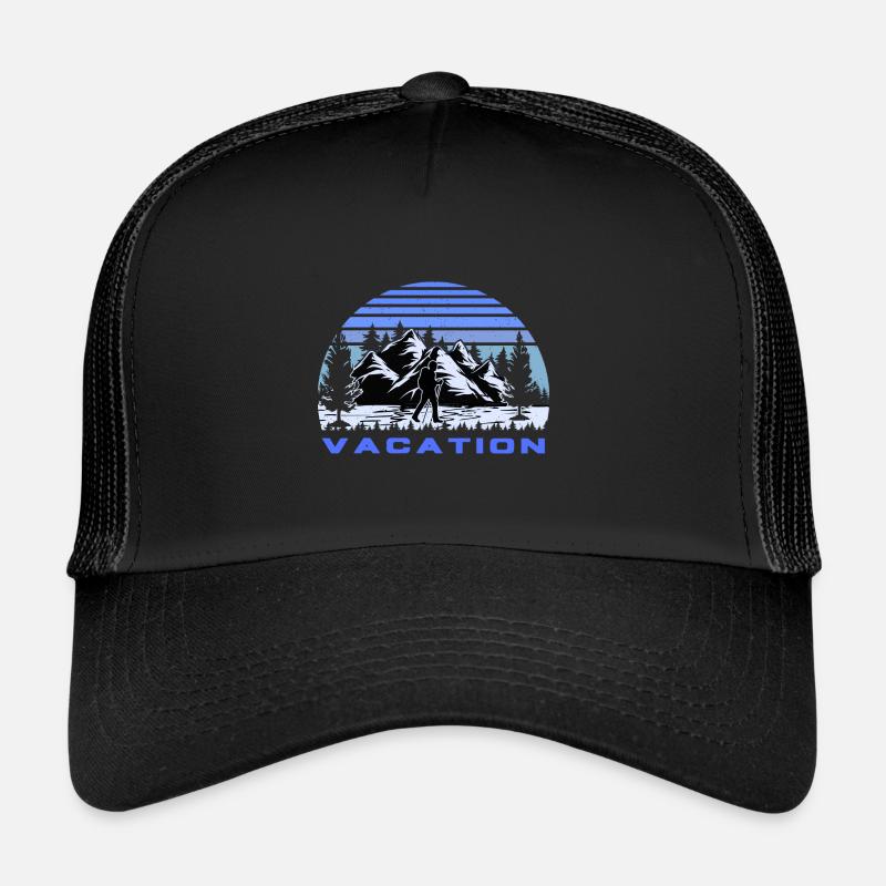Vacation - Mountains Hiking - Trucker Cap - black/black