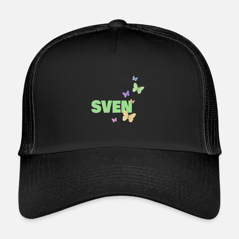 Sven als Sven - Trucker Cap - Schwarz/Schwarz