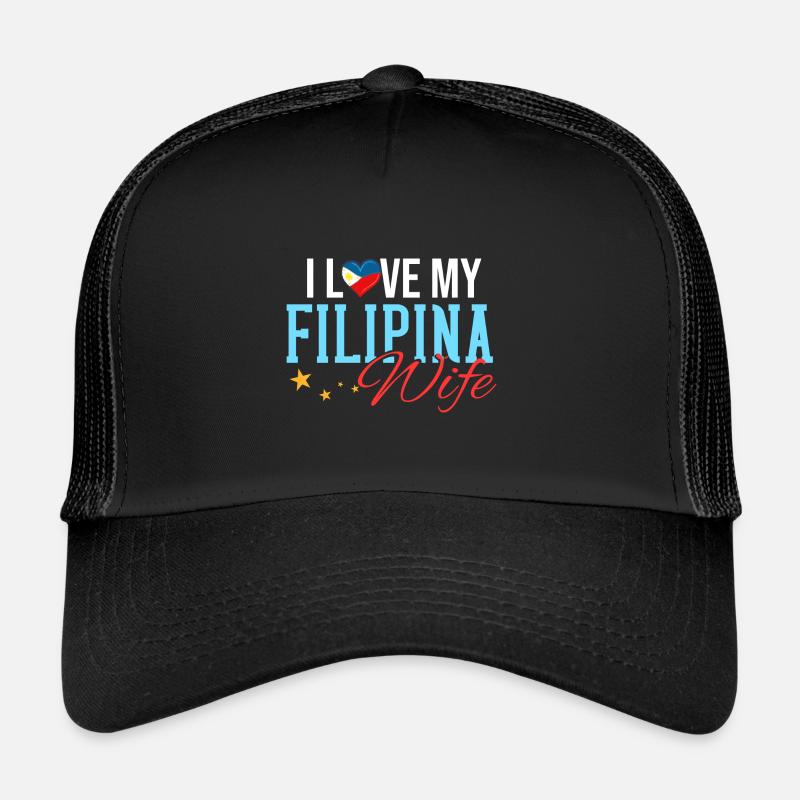Philippinen Filipino Pinoy Philippinisch - Trucker Cap - Schwarz/Schwarz