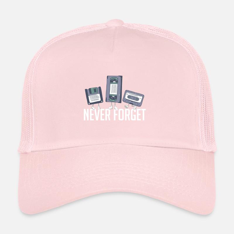 Never Forget 80s 90s Retro Technology Floppy Trucker Cap