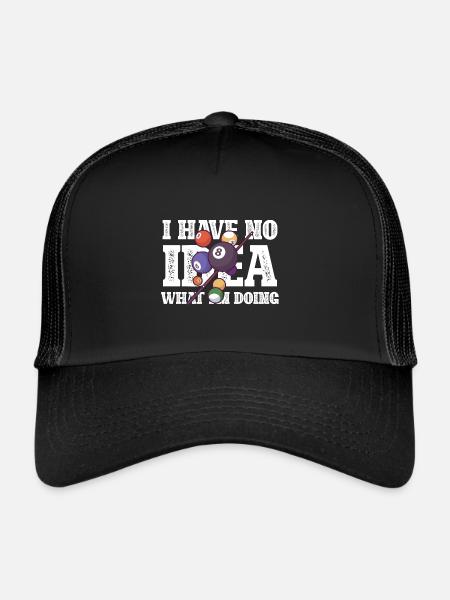 Il a besoin de beaucoup de balles amateurs de billard - Casquette trucker  - noir/noir - Devant