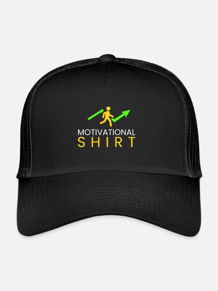 Chemise de motivation - Casquette trucker  - noir/noir - Devant