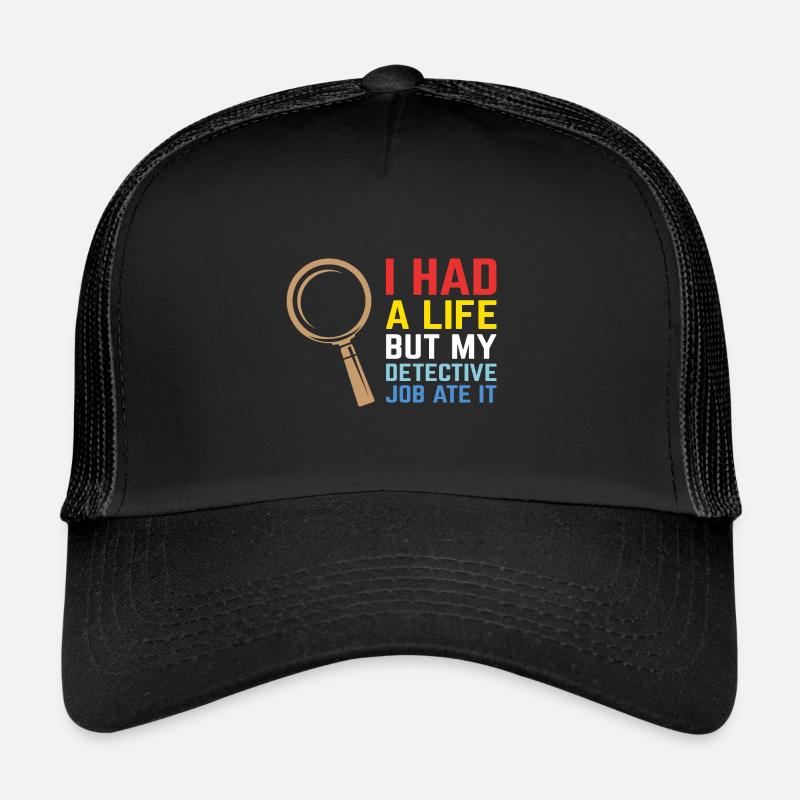 Spurensicherung - Kripo Polizei Kriminaltechnik - Trucker Cap - Schwarz/Schwarz