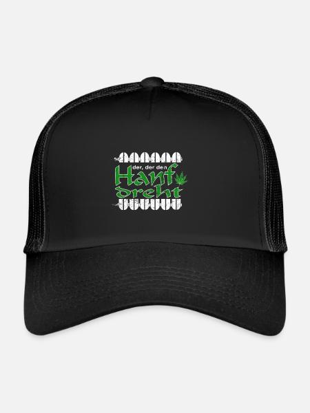 Der, der den Hanf dreht - Trucker Cap - Schwarz/Schwarz