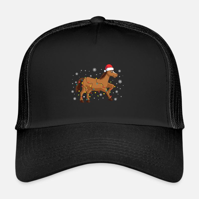 Cheval de Noël - Casquette trucker - noir/noir