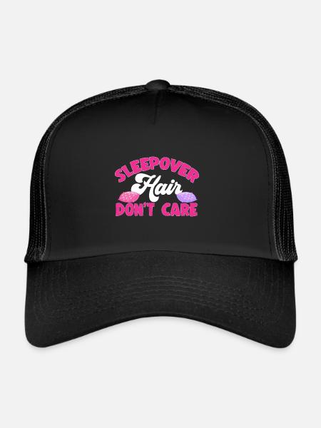 Sleepover Party Pajamas Slumber Party - Trucker Cap - black/black - Front