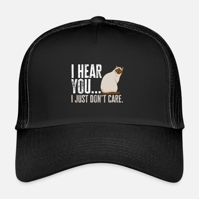 Siamkatze - Trucker Cap - Schwarz/Schwarz