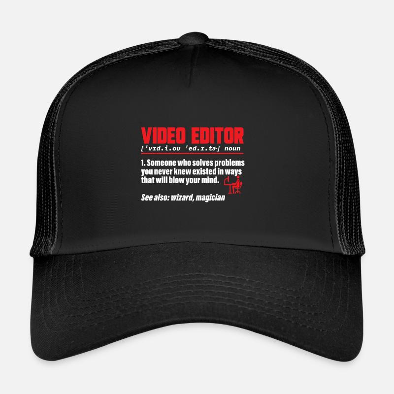Monteur vidéo Cinéaste Vidéaste Casquette trucker 