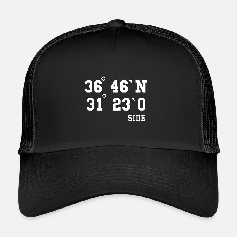 Side Coordinates Turkey Holiday Idea Trucker Cap