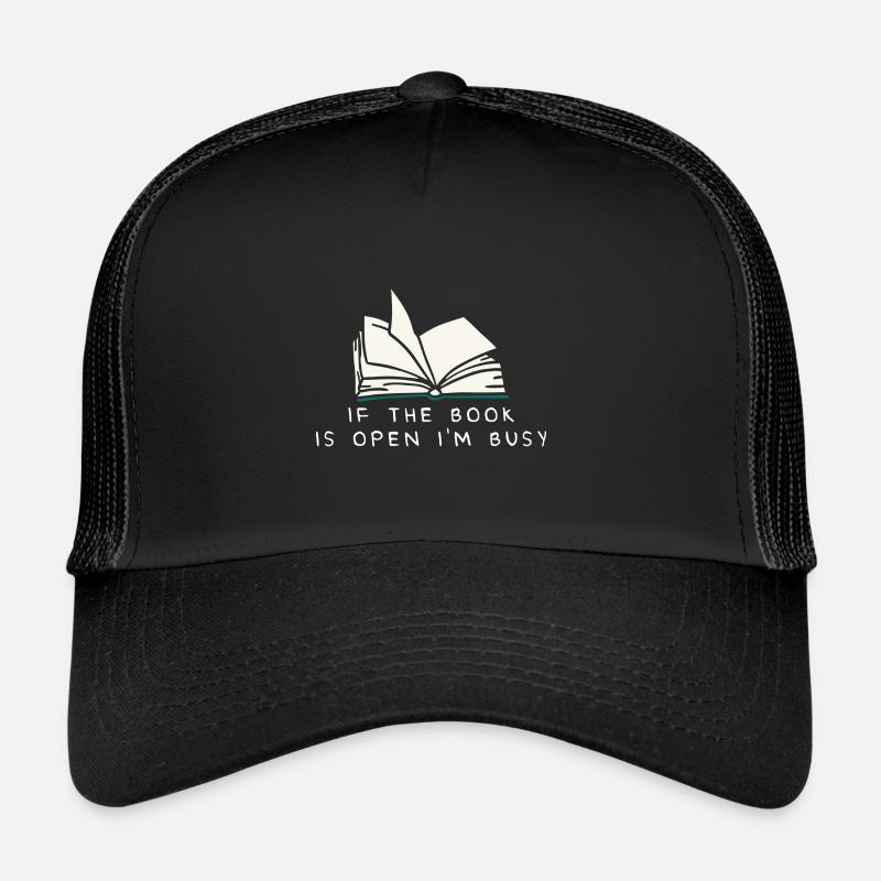 Bücher Lesen Leseratte Buch - Trucker Cap - Schwarz/Schwarz