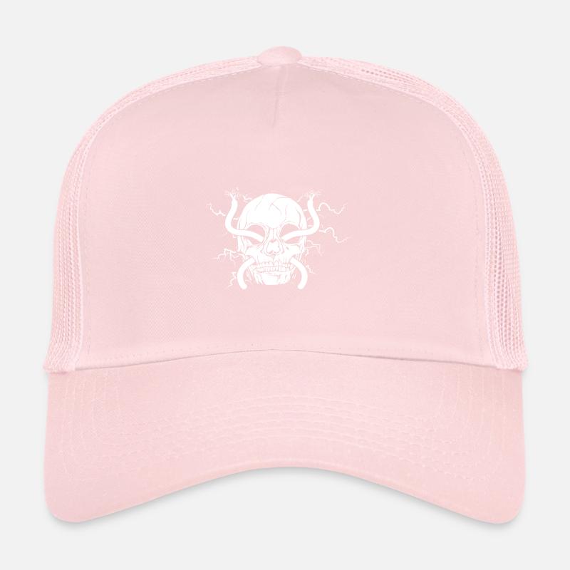 Skull with flash electrician electronics technician Trucker Cap