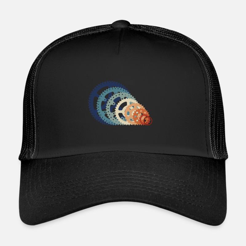 Rétro Vintage Cyclisme VTT Cyclisme - Casquette trucker  - noir/noir