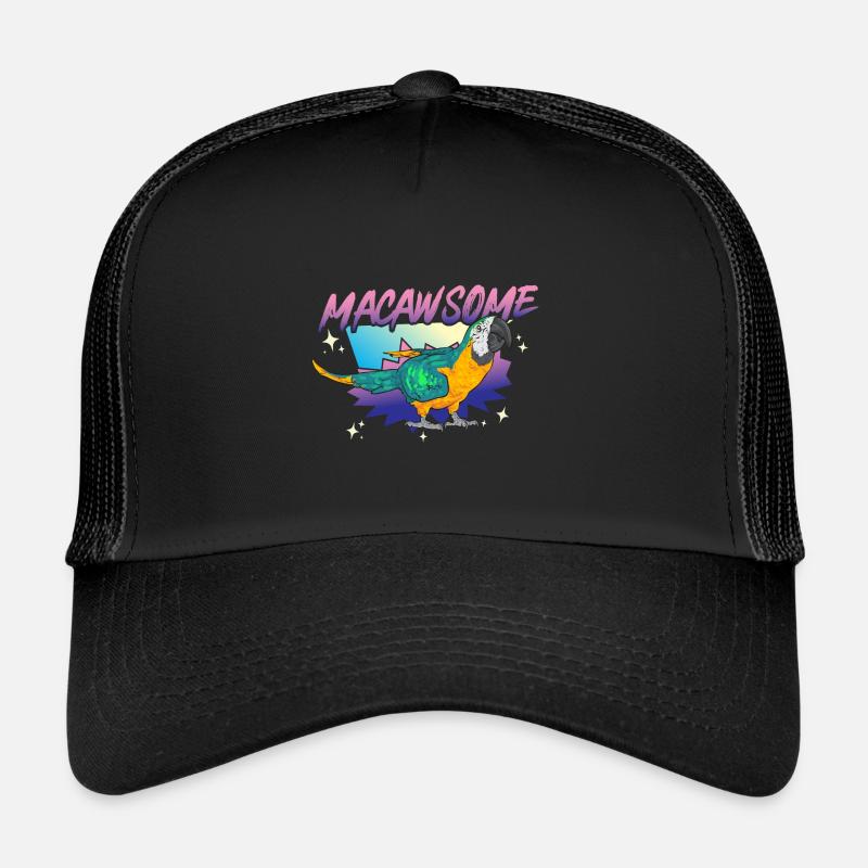 Ara à poitrine jaune Perroquet bleu et ara jaune Casquette trucker 