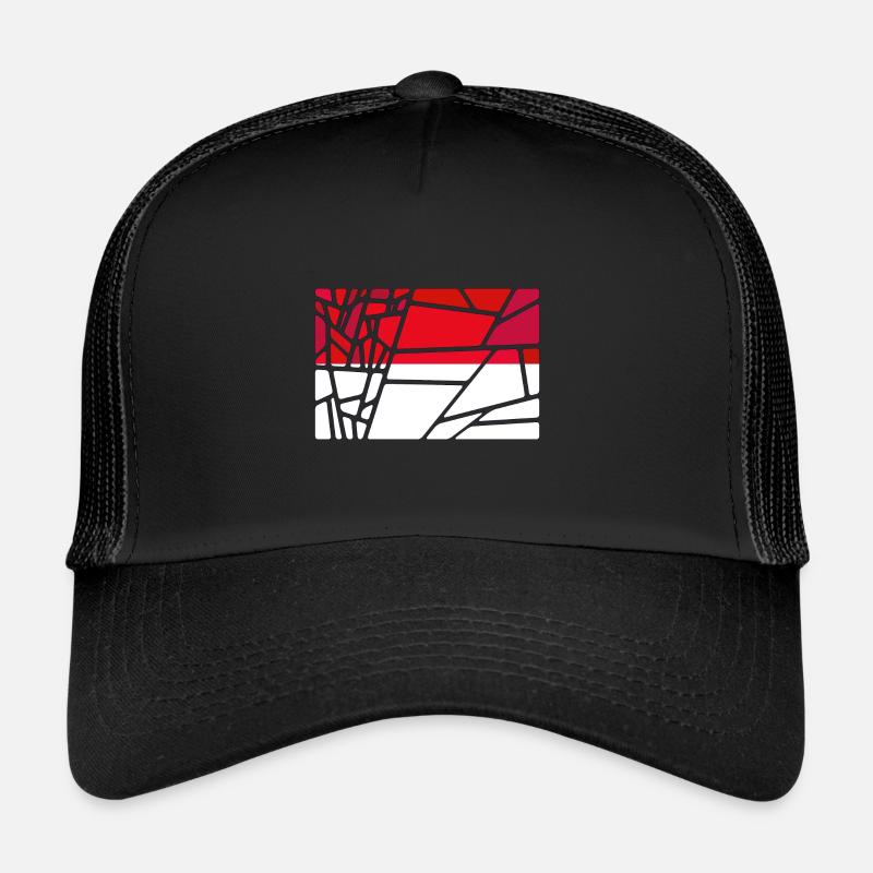 Pays pour Monaco Drapeau monégasque Casquette trucker 