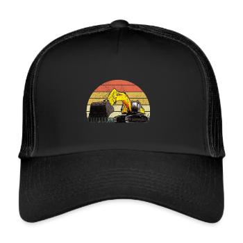 Conducteur d’excavatrice Ouvrier de la construction Excavatrice - Casquette trucker  - noir/noir - Devant