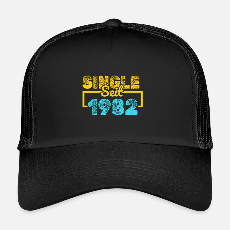 1982 - Trucker Cap - Schwarz/Schwarz