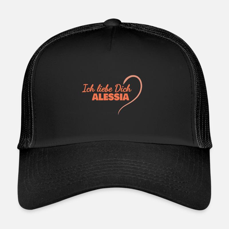 Alessia - Trucker Cap - Schwarz/Schwarz