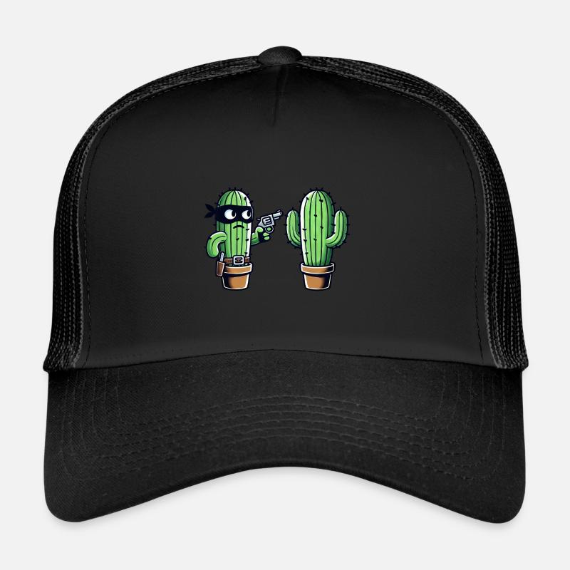 Raid drôle de cactus dans le Far West Casquette trucker 