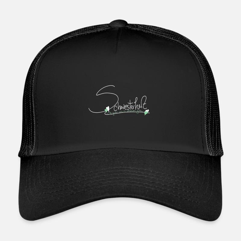 Sister Schwester Schwesterherz - Trucker Cap - Schwarz/Schwarz