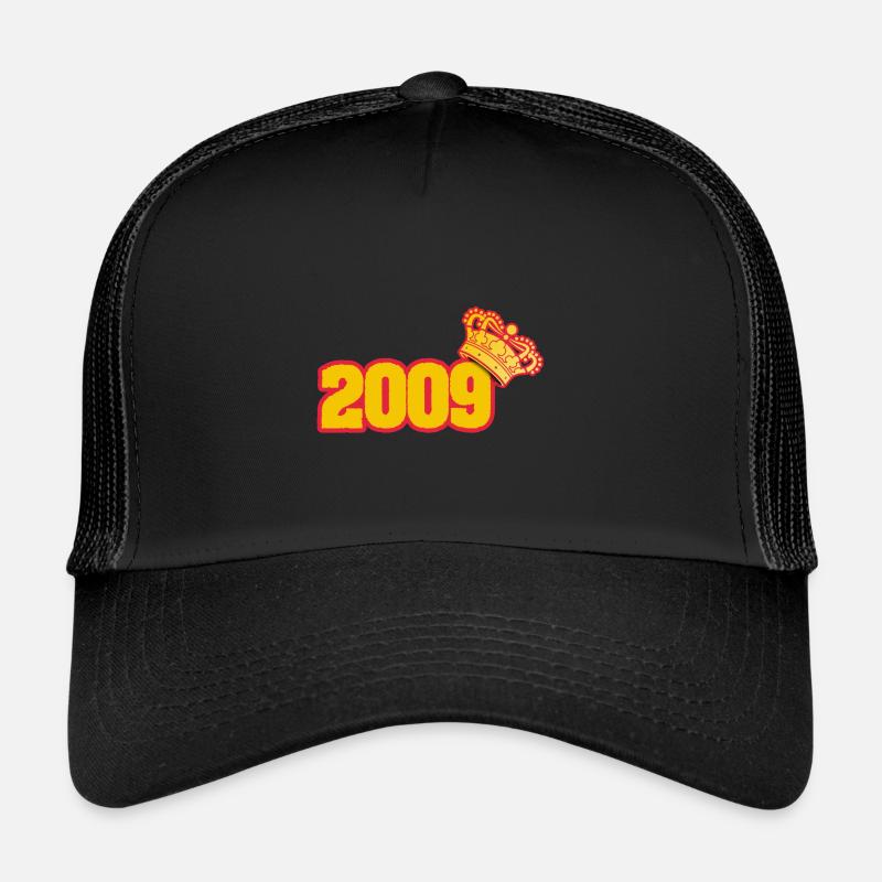 Né en 2009 - Casquette trucker  - noir/noir