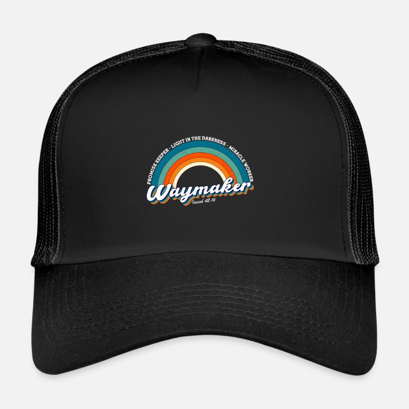 Promise Keeper Miracle Worker Waymaker Vintage - Trucker Cap - Schwarz/Schwarz