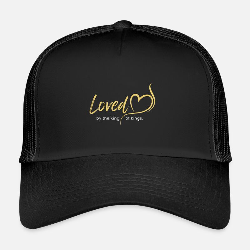 Aimé par le roi des rois - Casquette trucker  - noir/noir
