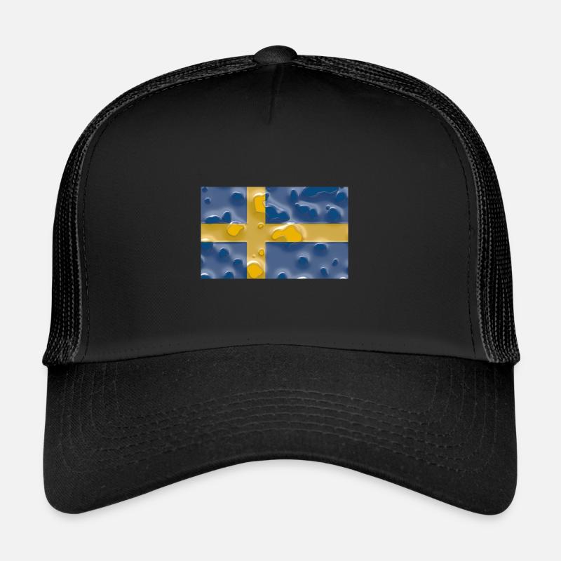 Schweden - Trucker Cap - Schwarz/Schwarz