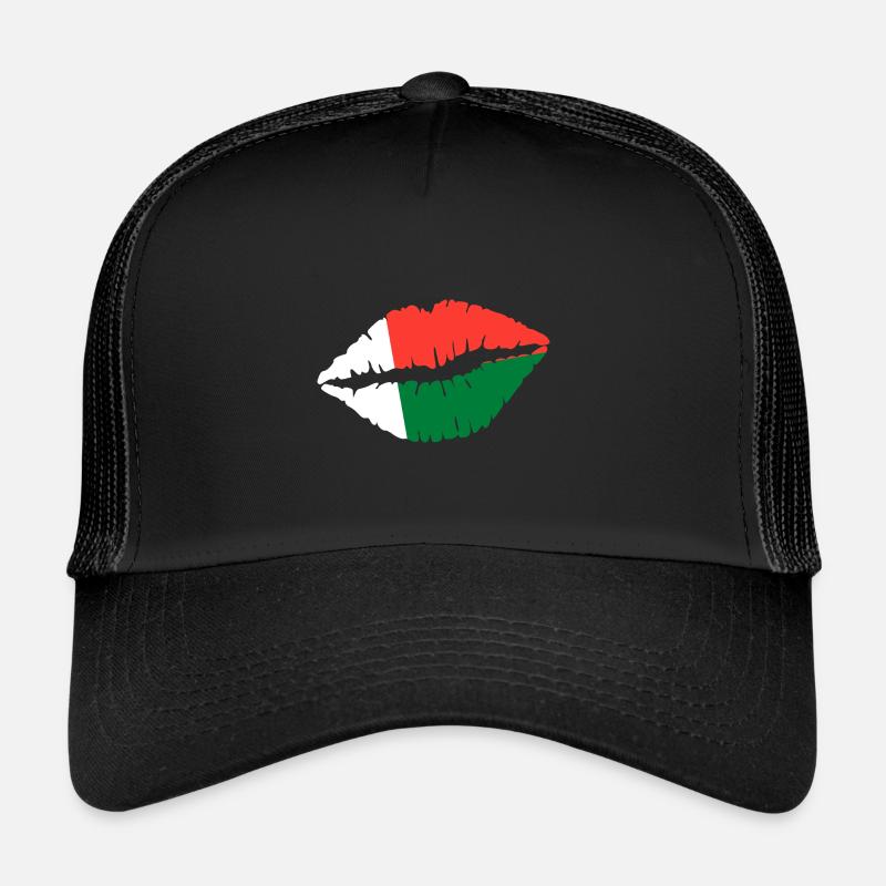 Drapeau de Madagascar, cadeau - Casquette trucker  - noir/noir