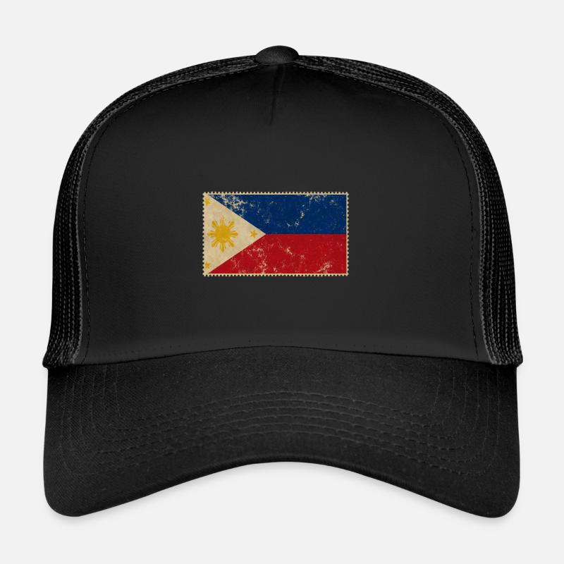 Philippinen - Trucker Cap - Schwarz/Schwarz