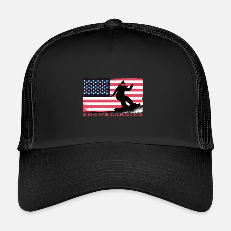 Snowboard Snowboarding Snowboarding Snowboard Holiday Trucker Cap