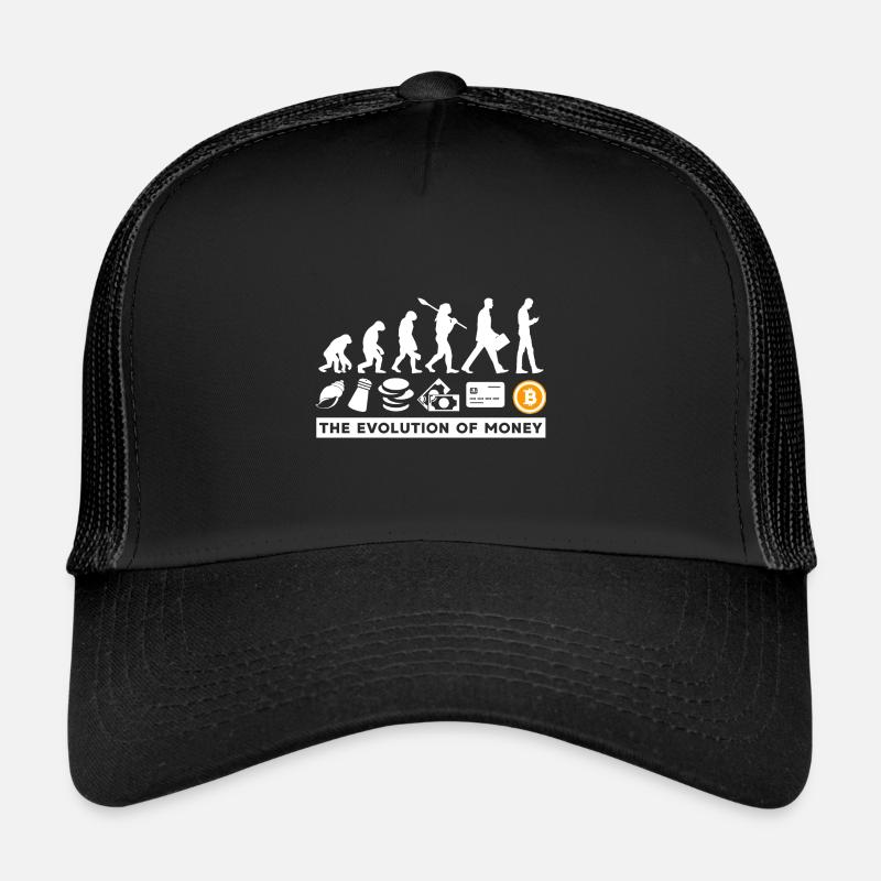 Bitcoin Crypto BTC L’évolution de l’argent Casquette trucker 