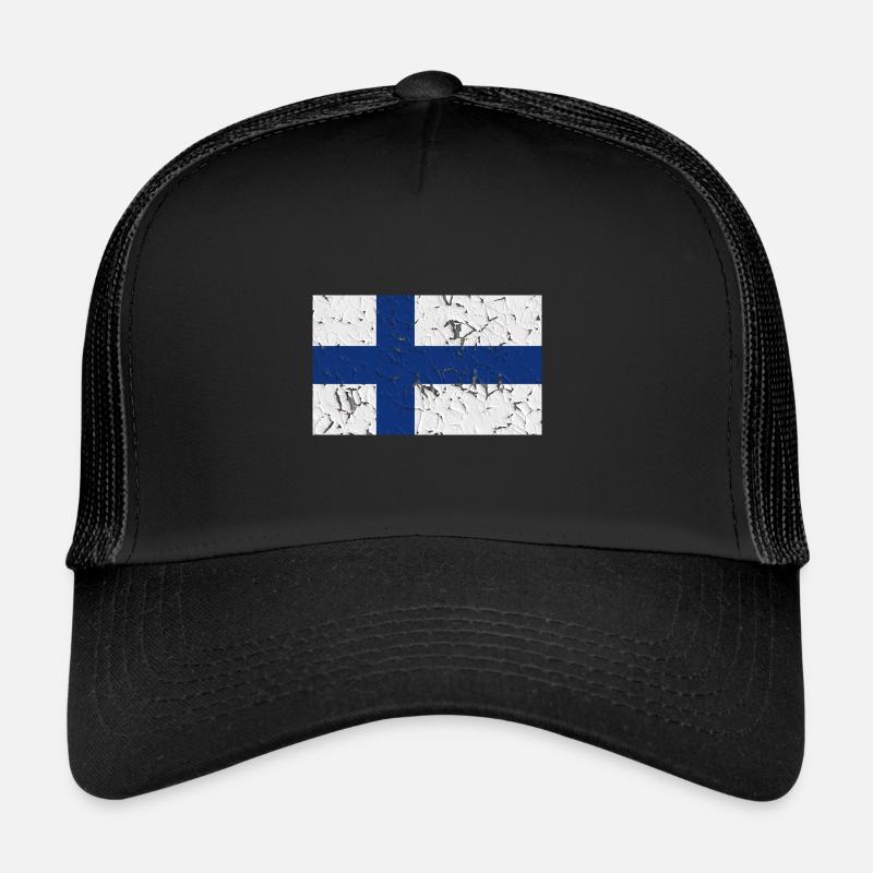 Finnland - Trucker Cap - Schwarz/Schwarz