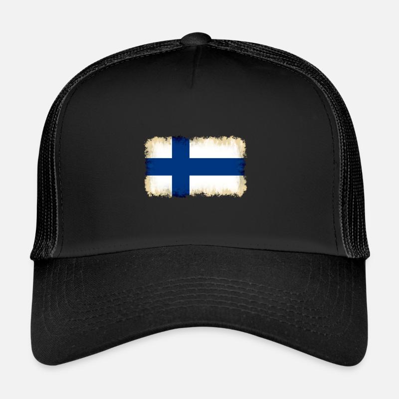 Finnland - Trucker Cap - Schwarz/Schwarz