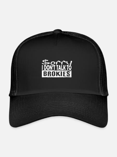 Désolé, je ne parle pas aux Brokies - Casquette trucker  - noir/noir - Devant