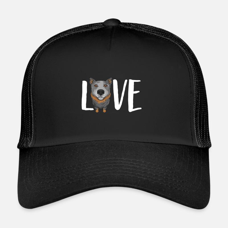 Australian Cattle Dog Red Blue Heeler - Trucker Cap - Schwarz/Schwarz