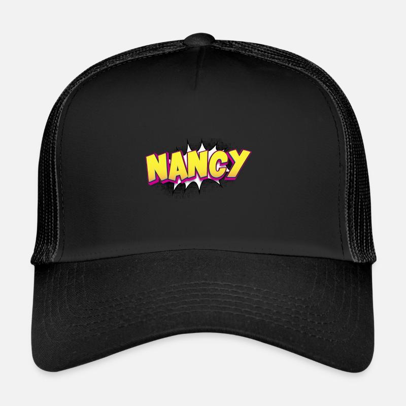 Nancy Benutzerdefinierter Name Comic-Buch-Stil Pop-Art, Nancy Trucker Cap