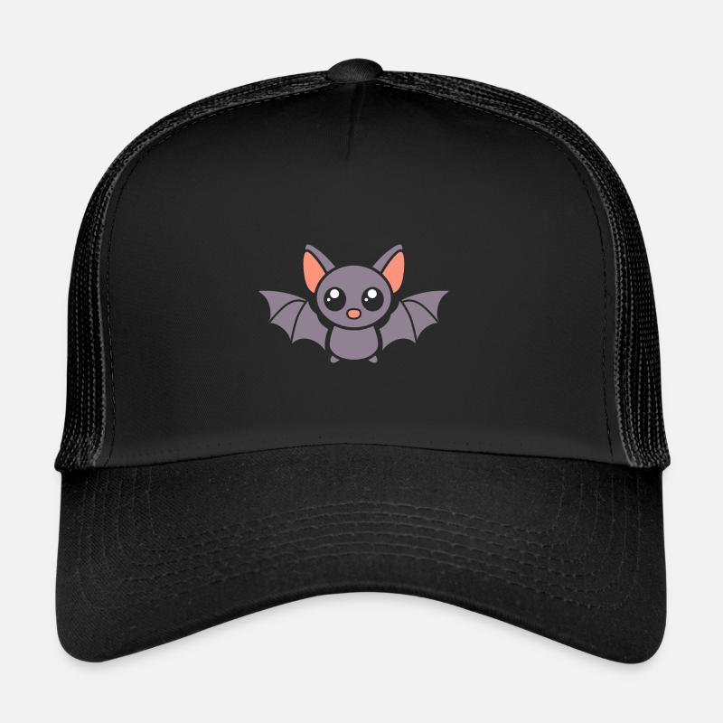 Fledermaus - Trucker Cap - Schwarz/Schwarz