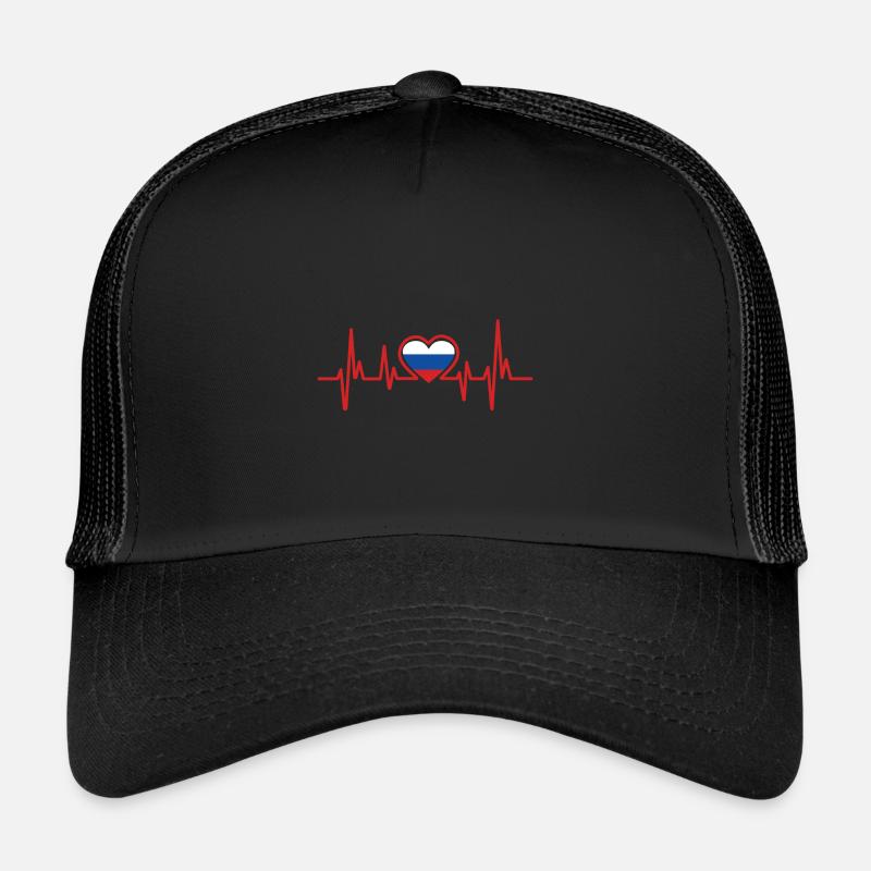 Russland - Trucker Cap - Schwarz/Schwarz